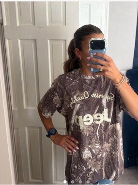 Jeep Brown and Cream Camo Graphic Tee
